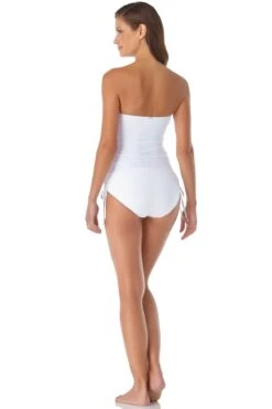 Women's Live In Color Twist Front Bandeaukini Swim Top(Anne Cole Twist Front Bandeaukini Swim Top 1) -ANNE COLE Shop 21MT25001 21MB30001 WHT 2768 ccexpress