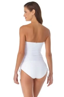 Women's Live In Color Twist Front Bandeaukini Swim Top(Anne Cole Twist Front Bandeaukini Swim Top 1) -ANNE COLE Shop 21MT25001 21MB30001 WHT 2768 ccexpresscopy