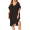 Women's Plus Size Live In Color Easy Tunic Swimsuit Cover Up(Womens Plus Size Live In Color Easy Tunic Swimsuit Cover Up) 2 Women's Plus Size Live In Color Easy Tunic Swimsuit Cover Up(Womens Plus Size Live In Color Easy Tunic Swimsuit Cover Up) -ANNE COLE Shop 23PC54101 BLK 196