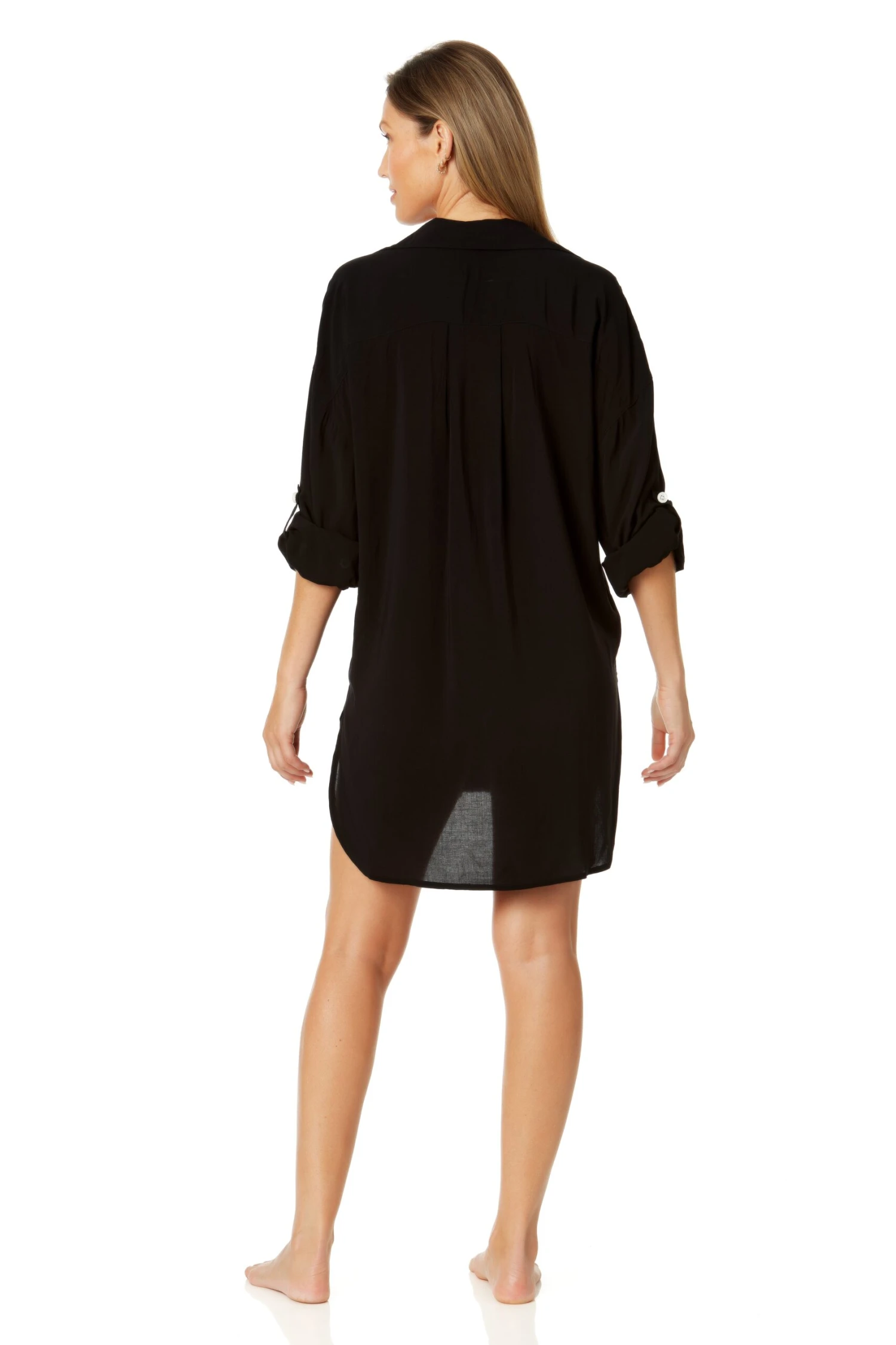 Women's Live In Color Button Down Shirt Swimsuit Cover Up(Womens Live In Color Button Down Shirt Swimsuit Cover Up 1) 4 Women's Live In Color Button Down Shirt Swimsuit Cover Up(Womens Live In Color Button Down Shirt Swimsuit Cover Up 1) - Image 2