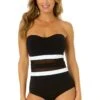 Women's Mesh Around Mesh Strapless One Piece(Womens Mesh Around Mesh Strapless One Piece) 2 Women's Mesh Around Mesh Strapless One Piece(Womens Mesh Around Mesh Strapless One Piece) -ANNE COLE Shop 24MO05001 BLK 1380 1
