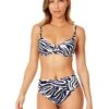 Women's Zebra Shadow V Wire Underwire Bikini Swim Top(Womens Zebra Shadow V Wire Underwire Bikini Swim Top) -ANNE COLE Shop 24MT11084 NAWH 24MB37484NAWH 142 FRONT
