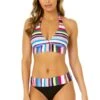 Women's Easy Breezy Stripe Halter Bikini Top(Womens Easy Breezy Stripe Halter Bikini Top) -ANNE COLE Shop 24MT12264 MULT 24MB30264 MULT 726 1