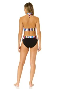 Women's Easy Breezy Stripe Halter Bikini Top(Womens Easy Breezy Stripe Halter Bikini Top) 15 Women's Easy Breezy Stripe Halter Bikini Top(Womens Easy Breezy Stripe Halter Bikini Top) -ANNE COLE Shop 24MT12264 MULT 24MB30264 MULT 743