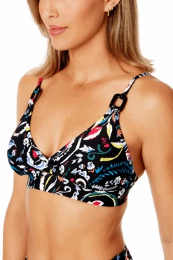 Women's Dance Floor Paisley Ring Triangle Bikini Top(Womens Dance Floor Paisley Ring Triangle Bikini Top) -ANNE COLE Shop 24MT13948 MULT 24MB30048 MULT 1062 4