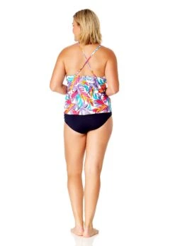Women's Dance Floor Palm Easy Triangle Tankini Swim Top(Womens Dance Floor Palm Easy Triangle Tankini Swim Top) 9 Women's Dance Floor Palm Easy Triangle Tankini Swim Top(Womens Dance Floor Palm Easy Triangle Tankini Swim Top) -ANNE COLE Shop 24MT22441 WHPR MYMB36001 NAVY L10 102