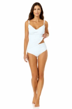 Women's Live In Color Surplice Underwire Tankini Swim Top(Womens Live In Color Surplice Underwire Tankini Swim Top) -ANNE COLE Shop 24MT25401 WHT MYMB36001 WHT 1497 2