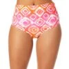 Women's Tie Dye Foulard Fold Over High Waist Shirred Bikini Swim Bottom(Womens Tie Dye Foulard Fold Over High Waist Shirred Bikini Swim Bottom) -ANNE COLE Shop 25MB36010 MULT 039