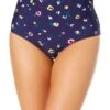 Women's Gradient Floral Fold Over High Waist Shirred Bikini Swim Bottoms(Womens Gradient Floral Fold Over High Waist Shirred Bikini Swim Bottoms) 1 Women's Gradient Floral Fold Over High Waist Shirred Bikini Swim Bottoms(Womens Gradient Floral Fold Over High Waist Shirred Bikini Swim Bottoms) -ANNE COLE Shop 25MB36024 MULT 1391 FRONT