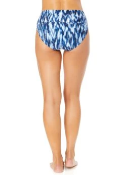 Women's Tie Dye Ikat Soft Band High Waist Swim Bottom(Womens Tie Dye Ikat Soft Band High Waist Swim Bottom) 9 Women's Tie Dye Ikat Soft Band High Waist Swim Bottom(Womens Tie Dye Ikat Soft Band High Waist Swim Bottom) -ANNE COLE Shop 25MB37468 BLWH 1137