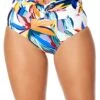 Women's Riviera Floral Shirred Waistband Bikini Swim Bottom(Womens Riviera Floral Shirred Waistband Bikini Swim Bottom) -ANNE COLE Shop 25MB38815 MULT0341 FRONT