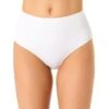 Women's Live In Color Textured High Waist Swim Bottom(Womens Live In Color Textured High Waist Swim Bottom 2) -ANNE COLE Shop 25MB39101 WHITE 578 FRONT