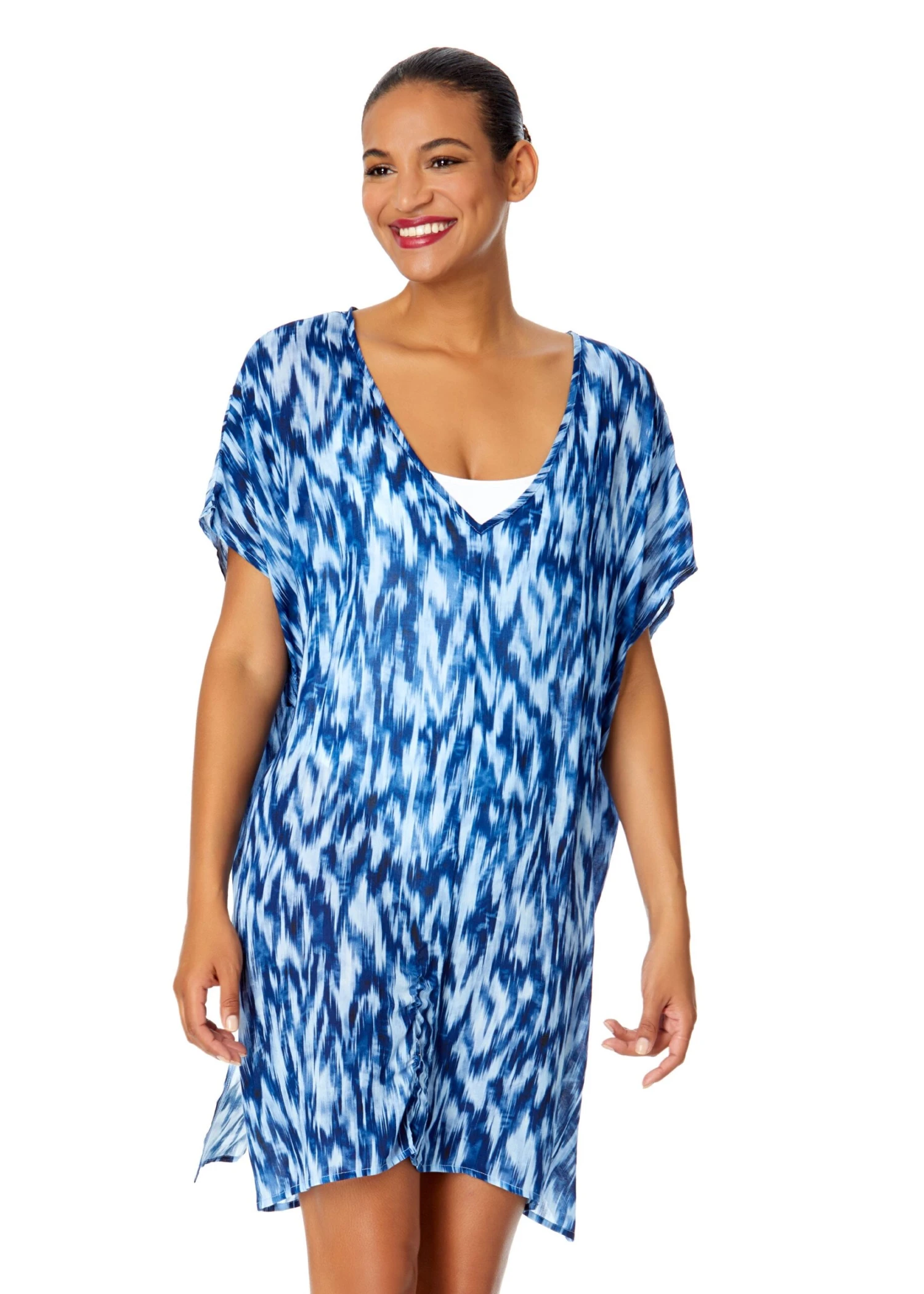 Women's Tie Dye Ikat Easy Tunic Swimsuit Cover Up(Womens Tie Dye Ikat Easy Tunic Swimsuit Cover Up) 3 Women's Tie Dye Ikat Easy Tunic Swimsuit Cover Up(Womens Tie Dye Ikat Easy Tunic Swimsuit Cover Up)