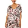 Women's Tiger Dance Easy Tunic Swimsuit Cover Up(Womens Tiger Dance Easy Tunic Swimsuit Cover Up) 2 Women's Tiger Dance Easy Tunic Swimsuit Cover Up(Womens Tiger Dance Easy Tunic Swimsuit Cover Up) -ANNE COLE Shop 25MC54193 MULT 033 FRONT