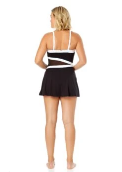Women's Mesh Around Paneled Strapless Mesh Swim Dress(Womens Mesh Around Paneled Strapless Mesh Swim Dress) -ANNE COLE Shop 25MD61901 BLK 2281 14e99842 8aa1 471a 83ff ae1feb898459