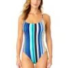 Women's Barcode Stripe Classic Lingerie Maillot One Piece Swimsuit(Womens Barcode Stripe Classic Lingerie Maillot One Piece Swimsuit) -ANNE COLE Shop 25MO001101 MULT 720