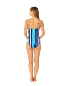 Women's Barcode Stripe Classic Lingerie Maillot One Piece Swimsuit(Womens Barcode Stripe Classic Lingerie Maillot One Piece Swimsuit) -ANNE COLE Shop 25MO001101 MULT 736 080f4087 691f 4677 9bd2 ede9e7b3fc01