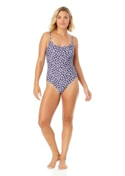 Women's Shibori Geo Classic Lingerie Maillot One Piece Swimsuit(Womens Shibori Geo Classic Lingerie Maillot One Piece Swimsuit) 8 Women's Shibori Geo Classic Lingerie Maillot One Piece Swimsuit(Womens Shibori Geo Classic Lingerie Maillot One Piece Swimsuit) -ANNE COLE Shop 25MO00175 BLPR 854