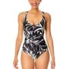 Women's Palm Chic V-Wire One Piece Swimsuit(Womens Palm Chic V Wire One Piece Swimsuit) 1 Women's Palm Chic V-Wire One Piece Swimsuit(Womens Palm Chic V Wire One Piece Swimsuit) -ANNE COLE Shop 25MO07045 BKWH 2497 FRONT