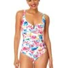Women's Watercolor Paisley V-Wire One Piece Swimsuit(Womens Watercolor Paisley V Wire One Piece Swimsuit) 2 Women's Watercolor Paisley V-Wire One Piece Swimsuit(Womens Watercolor Paisley V Wire One Piece Swimsuit) -ANNE COLE Shop 25MO07070 MULT 1544 FRONT