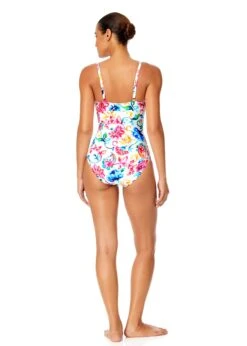 Women's Watercolor Paisley V-Wire One Piece Swimsuit(Womens Watercolor Paisley V Wire One Piece Swimsuit) -ANNE COLE Shop 25MO07070 MULT 1545