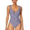 Women's Shibori Geo Underwire Panel One Piece Swimsuit(Womens Shibori Geo Underwire Panel One Piece Swimsuit) 1 Women's Shibori Geo Underwire Panel One Piece Swimsuit(Womens Shibori Geo Underwire Panel One Piece Swimsuit) -ANNE COLE Shop 25MO08575 BLPR 1027 FRONT