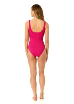 Women's Live In Color Textured Classic Square Neck One Piece Swimsuit(Womens Live In Color Textured Classic Square Neck One Piece Swimsuit 2) 11 Women's Live In Color Textured Classic Square Neck One Piece Swimsuit(Womens Live In Color Textured Classic Square Neck One Piece Swimsuit 2) -ANNE COLE Shop 25MO10001 FANPK 020