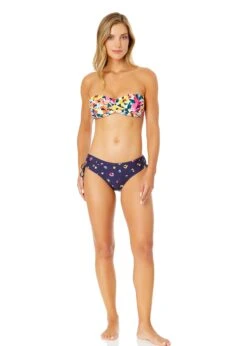 Women's Gradient Floral Twist Bandeau Bikini Swim Top(Womens Gradient Floral Twist Bandeau Bikini Swim Top) 12 Women's Gradient Floral Twist Bandeau Bikini Swim Top(Womens Gradient Floral Twist Bandeau Bikini Swim Top) -ANNE COLE Shop 25MT10113 MULT 25MB30024 MULT 1416