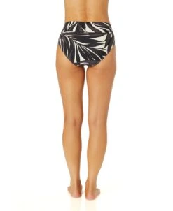 Women's Palm Chic Soft Band Mid Rise Bikini Swim Bottom(Womens Palm Chic Soft Band Mid Rise Bikini Swim Bottom) -ANNE COLE Shop 25MT11045 BKWH 25MB37245 BKWH 1169