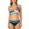Women's Barcode Stripe Halter Bikini Top(Womens Barcode Stripe Halter Bikini Top) -ANNE COLE Shop 25MT122101 MULT 25MB302101 MULT 695