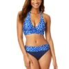 Women's Denim Dot Halter Bikini Top(Womens Denim Dot Halter Bikini Top) -ANNE COLE Shop 25MT12212 DEPR 25MB30212 DEPR 262
