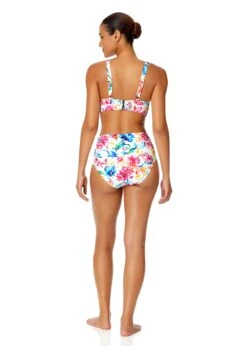 Women's Watercolor Paisley Soft Band Shirred Bralette Bikini Top(Womens Watercolor Paisley Soft Band Shirred Bralette Bikini Top) -ANNE COLE Shop 25MT14270 MULT 25MB36070 MULT 1097