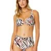 Women's Tiger Dance Ring Front Bikini Swim Top(Womens Tiger Dance Ring Front Bikini Swim Top) -ANNE COLE Shop 25MT14493 MULT 25MB39093 MULT 054 FRONT