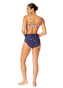 Women's Gradient Floral Shirred Underwire Bikini Swim Top(Womens Gradient Floral Shirred Underwire Bikini Swim Top) -ANNE COLE Shop 25MT14513 MULT 25MB36024 MULT 1973