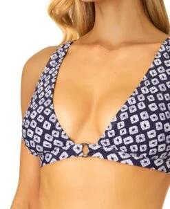 Women's Shibori Geo Ring Plunge Triangle Bikini Swim Top(Womens Shibori Geo Ring Plunge Triangle Bikini Swim Top) -ANNE COLE Shop 25MT14675 NAVY 25MB37275 NAVY 1152 d849b4f3 9c60 4b6a 8e2f b5444ccb54b1