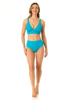 Women's Live In Color Textured Shirred Soft Band Bralette Bikini Swim Top(Womens Live In Color Textured Shirred Soft Band Bralette Bikini Swim Top 3) -ANNE COLE Shop 25MT15001 FWTRQ 25MB39101 FWTRQ 257