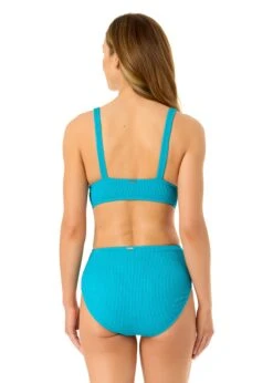 Women's Live In Color Textured Shirred Soft Band Bralette Bikini Swim Top(Womens Live In Color Textured Shirred Soft Band Bralette Bikini Swim Top 3) -ANNE COLE Shop 25MT15001 FWTRQ 25MB39101 FWTRQ 262 BACK