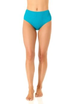 Women's Live In Color Textured High Waist Swim Bottom(Womens Live In Color Textured High Waist Swim Bottom 1) -ANNE COLE Shop 25MT15001 FWTRQ 25MB39101 FWTRQ 277