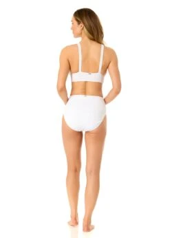 Women's Live In Color Textured Shirred Soft Band Bralette Bikini Swim Top(Womens Live In Color Textured Shirred Soft Band Bralette Bikini Swim Top 4) -ANNE COLE Shop 25MT15001 WHITE 25MB39101 WHITE 609