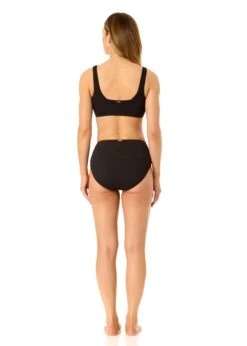 Women's Live In Color Textured Classic Square Neck Bralette Bikini Swim Top(Womens Live In Color Textured Classic Square Neck Bralette Bikini Swim Top) -ANNE COLE Shop 25MT15101 BLK 25MB39101 BLK 467