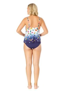 Women's Gradient Floral Easy Triangle Tankini Swim Top(Womens Gradient Floral Easy Triangle Tankini Swim Top) 9 Women's Gradient Floral Easy Triangle Tankini Swim Top(Womens Gradient Floral Easy Triangle Tankini Swim Top) -ANNE COLE Shop 25MT22414 MULT MYMB36001 NAVY 1515