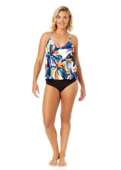 Women's Riviera Floral Easy Triangle Tankini Swim Top(Womens Riviera Floral Easy Triangle Tankini Swim Top) -ANNE COLE Shop 25MT22415 MULT MYMB36001 BLK 1131 ca2a52b8 5cd9 4591 9c9c b189358690ec