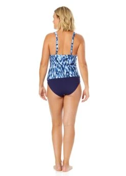 Women's Tie Dye Ikat Ring Plunge Tankini Swim Top(Womens Tie Dye Ikat Ring Plunge Tankini Swim Top) 9 Women's Tie Dye Ikat Ring Plunge Tankini Swim Top(Womens Tie Dye Ikat Ring Plunge Tankini Swim Top) -ANNE COLE Shop 25MT26368 BLWH MYMB36001NAVY 2684
