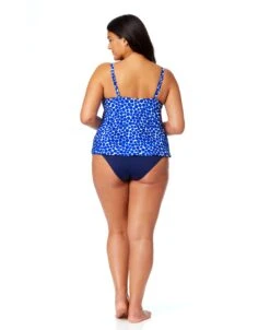 Women's Plus Denim Dot Easy Triangle Tankini Swim Top(Womens Plus Denim Dot Easy Triangle Tankini Swim Top) -ANNE COLE Shop 25PT22412 DEPR MYPB36001 NAVY 179 6cdb7769 7ca5 407f b9c0 382d153b7501