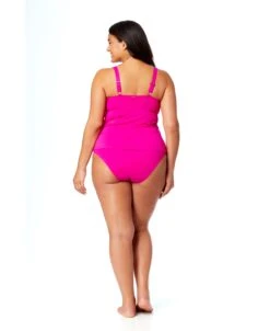 Women's Plus Live In Color Twist Front Underwire Tankini Swim Top(Womens Plus Live In Color Twist Front Underwire Tankini Swim Top 1) -ANNE COLE Shop 25PT23301 HBCU MYPB36001 HBCU 435