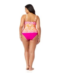 Women's Plus Tie Dye Foulard Hidden Underwire Drape Front Tankini Swim Top(Womens Plus Tie Dye Foulard Hidden Underwire Drape Front Tankini Swim Top) -ANNE COLE Shop 25PT25710 MULT MYPB36001 HBCU 024 4788416c 5530 4134 9873 30585b0f31e8