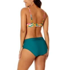 Anne Cole - Women's V Wire Elongated Underwire Bikini Swim Top(Anne Cole Womens V Wire Elongated Underwire Bikini Swim Top) -ANNE COLE Shop ACST001 FLORAL ACSB001 GREEN 1115