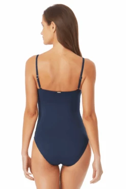 Women's Live In Color Classic Lingerie Maillot One Piece Swimsuit(Anne Cole Classic Lingerie Maillot One Piece Swimsuit) -ANNE COLE Shop AnneCole ClassicLingerieMaillot 1558 MYMO00101 NVY BACK jpg