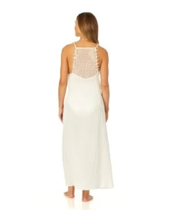 Women's V Neck Braided Shell Strap Cover Up(Womens V Neck Braided Shell Strap Cover Up 1) -ANNE COLE Shop CU4875 GARDENIA 1511