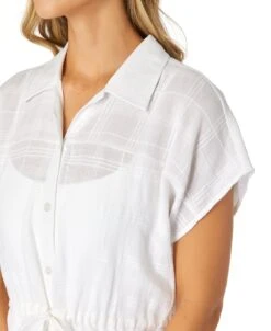 Women's Button Up With Pockets Cover Up(Womens Button Up With Pockets Cover Up) -ANNE COLE Shop CU61435 BRIGHTWHITE 295